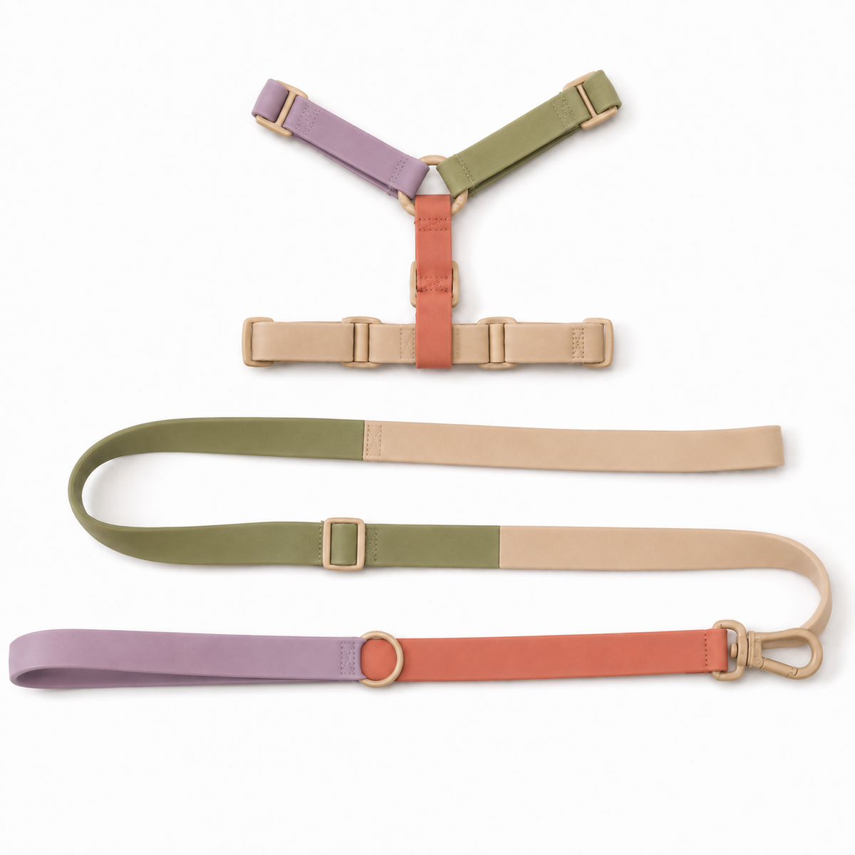 Adjustable Dog Harness and Lead Set – Soft Walking Harness with Matching Lead for Medium and Large Dogs