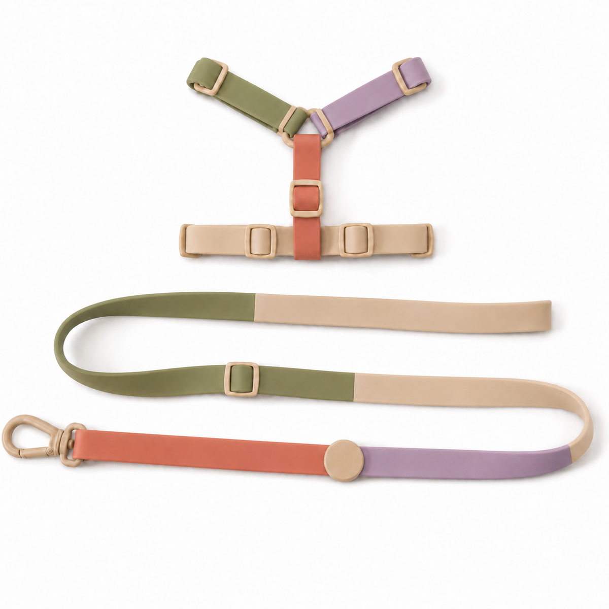 Adjustable Dog Harness and Lead Set – Soft Walking Harness with Matching Lead for Medium and Large Dogs