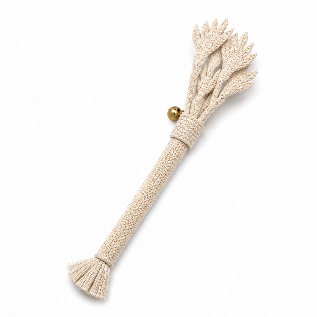 Natural Catnip Stick Cat Toy – Woven Interactive Cat Chew Toy with Bell for Cats and Kittens