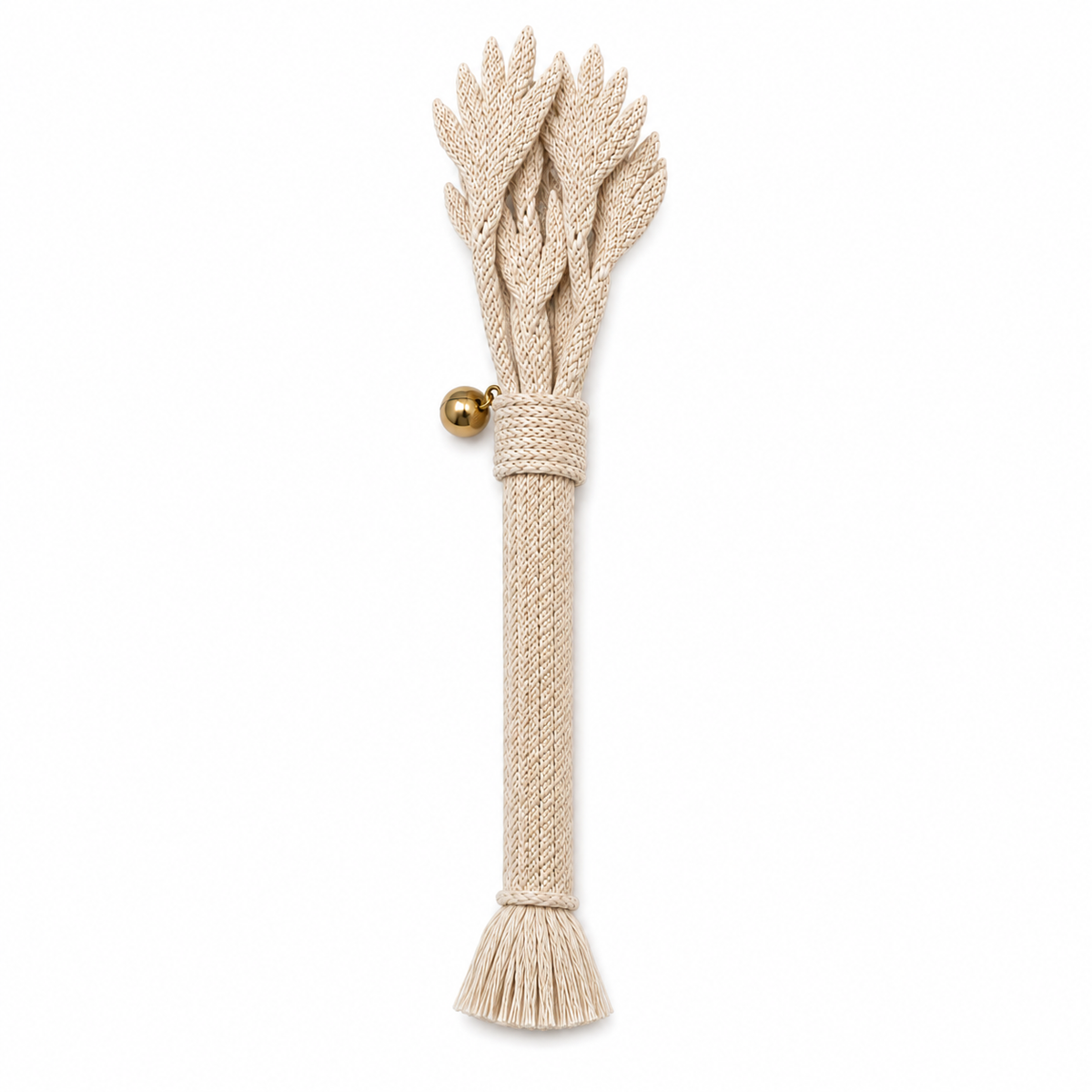 Natural Catnip Stick Cat Toy – Woven Interactive Cat Chew Toy with Bell for Cats and Kittens