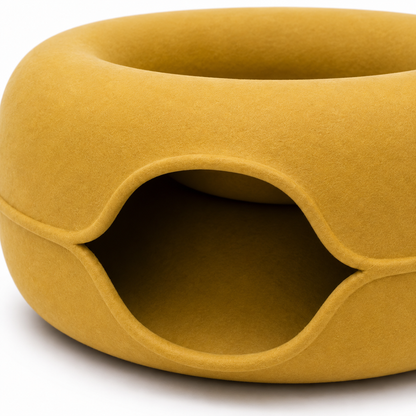 Round Covered Cat Bed – Soft Enclosed Pet Bed with Hooded Design for Cats and Small Pets