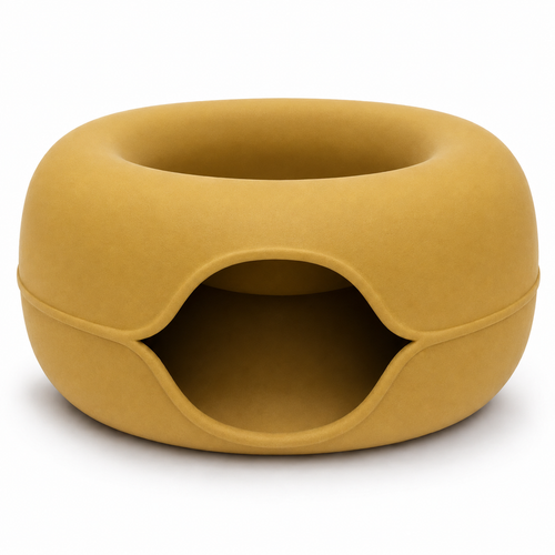 Round Covered Cat Bed – Soft Enclosed Pet Bed with Hooded Design for Cats and Small Pets
